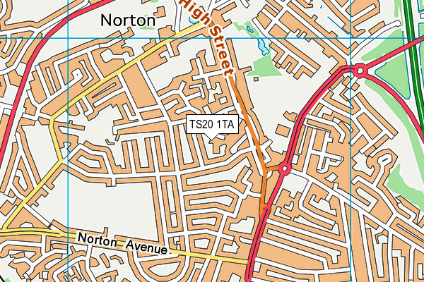 TS20 1TA map - OS VectorMap District (Ordnance Survey)