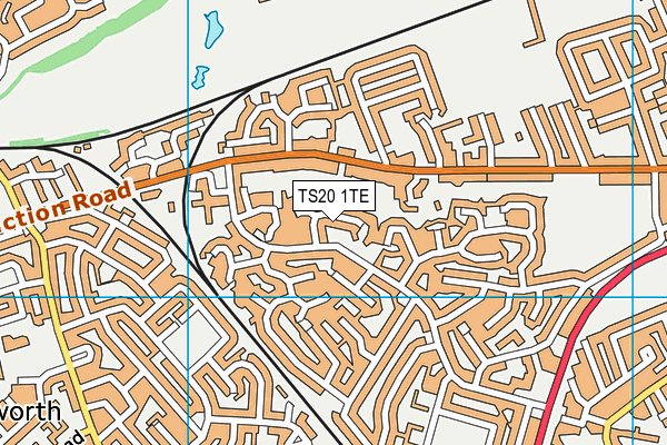 TS20 1TE map - OS VectorMap District (Ordnance Survey)