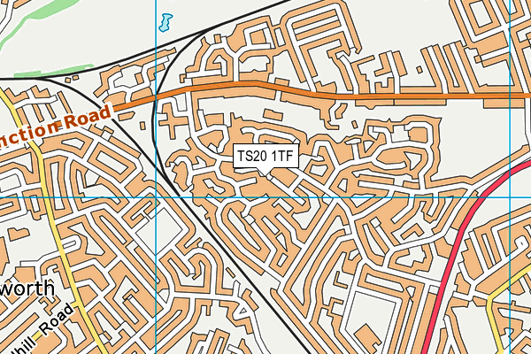 TS20 1TF map - OS VectorMap District (Ordnance Survey)