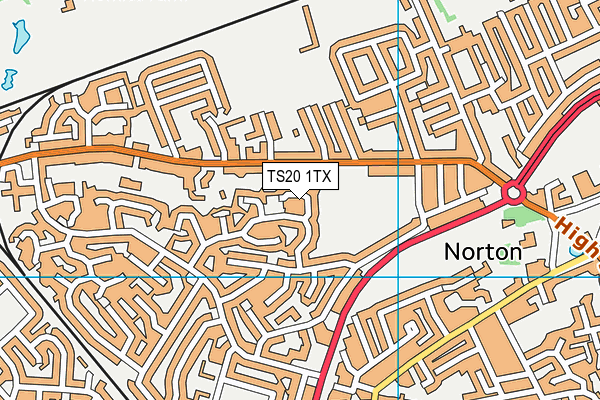 TS20 1TX map - OS VectorMap District (Ordnance Survey)