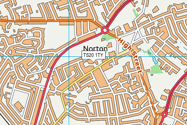 TS20 1TY map - OS VectorMap District (Ordnance Survey)