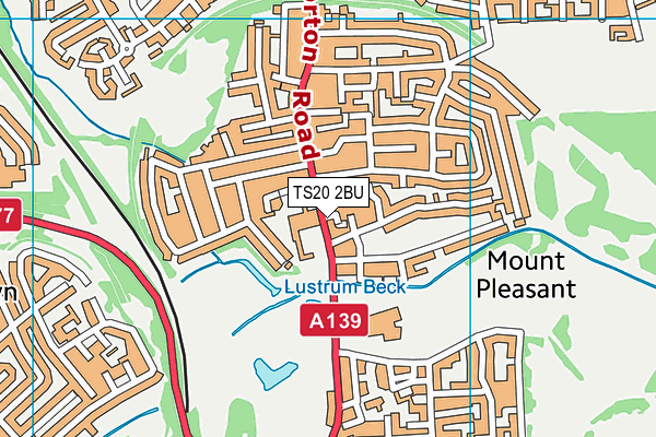 TS20 2BU map - OS VectorMap District (Ordnance Survey)