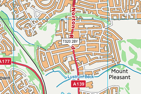 TS20 2BY map - OS VectorMap District (Ordnance Survey)