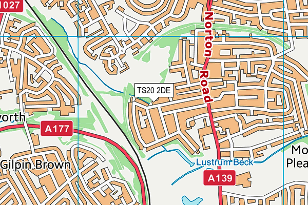 TS20 2DE map - OS VectorMap District (Ordnance Survey)