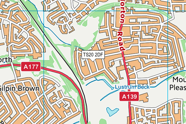 TS20 2DF map - OS VectorMap District (Ordnance Survey)