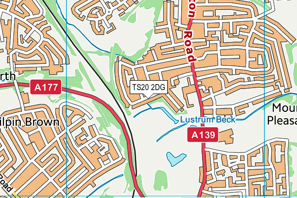 TS20 2DG map - OS VectorMap District (Ordnance Survey)