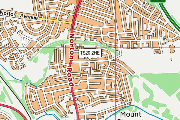 TS20 2HE map - OS VectorMap District (Ordnance Survey)