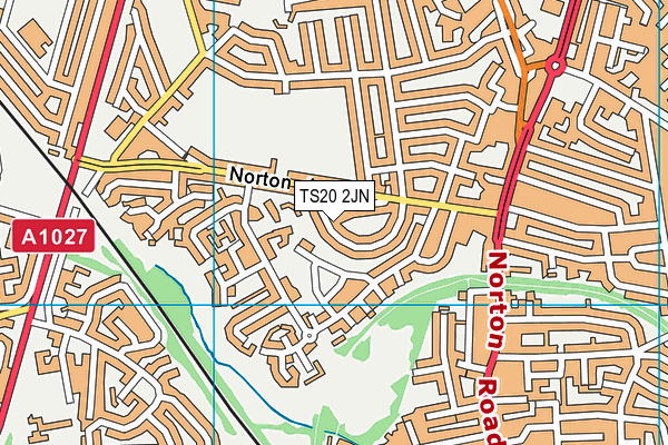 TS20 2JN map - OS VectorMap District (Ordnance Survey)