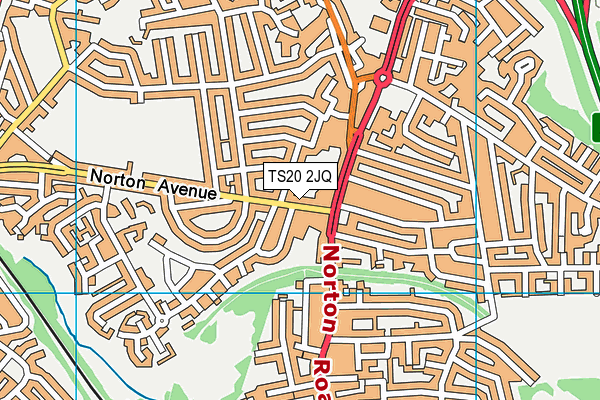TS20 2JQ map - OS VectorMap District (Ordnance Survey)