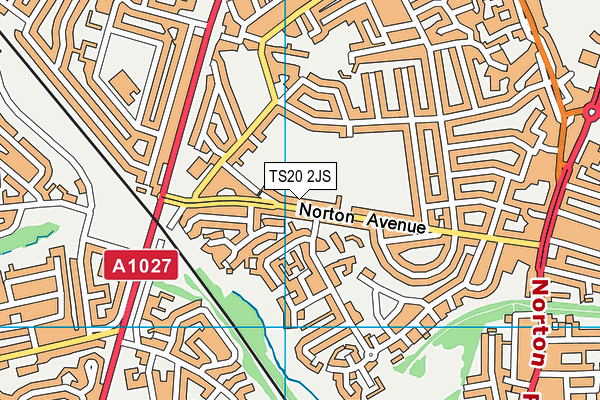 TS20 2JS map - OS VectorMap District (Ordnance Survey)