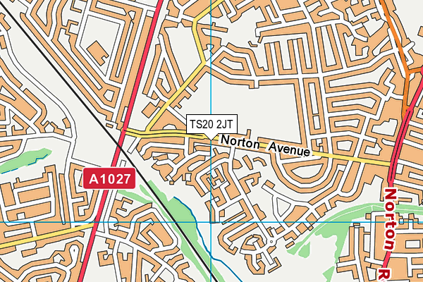 TS20 2JT map - OS VectorMap District (Ordnance Survey)