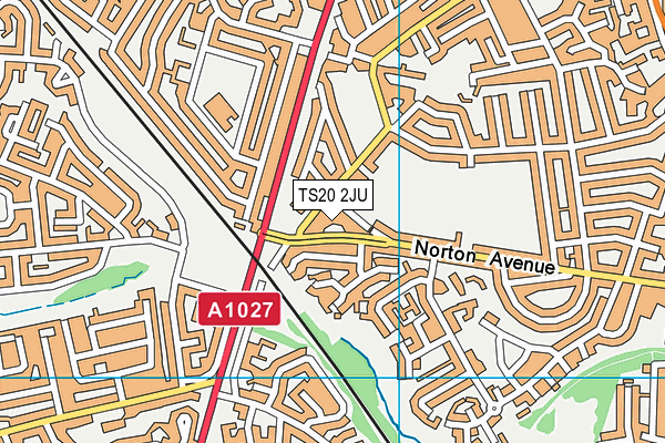 TS20 2JU map - OS VectorMap District (Ordnance Survey)