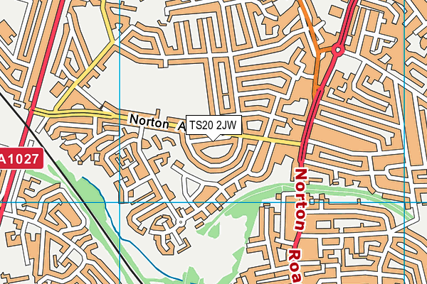 TS20 2JW map - OS VectorMap District (Ordnance Survey)