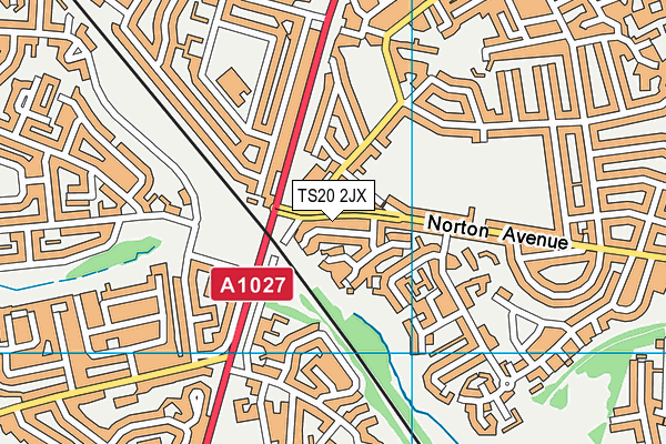 TS20 2JX map - OS VectorMap District (Ordnance Survey)