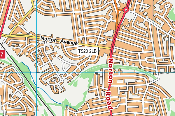 TS20 2LB map - OS VectorMap District (Ordnance Survey)