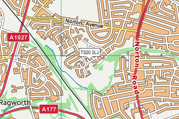 TS20 2LJ map - OS VectorMap District (Ordnance Survey)