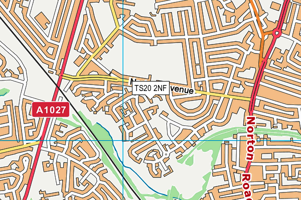 TS20 2NF map - OS VectorMap District (Ordnance Survey)