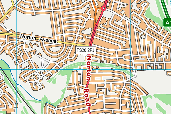 TS20 2PJ map - OS VectorMap District (Ordnance Survey)