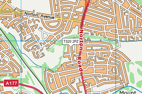 TS20 2PZ map - OS VectorMap District (Ordnance Survey)