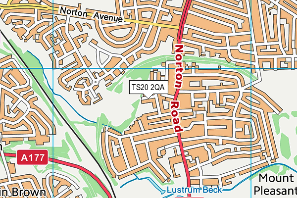 TS20 2QA map - OS VectorMap District (Ordnance Survey)