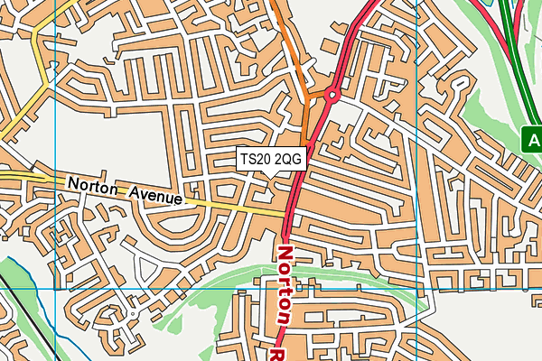 TS20 2QG map - OS VectorMap District (Ordnance Survey)