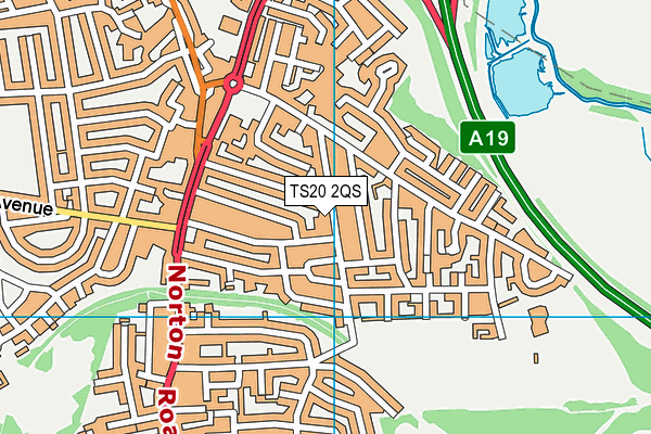 TS20 2QS map - OS VectorMap District (Ordnance Survey)