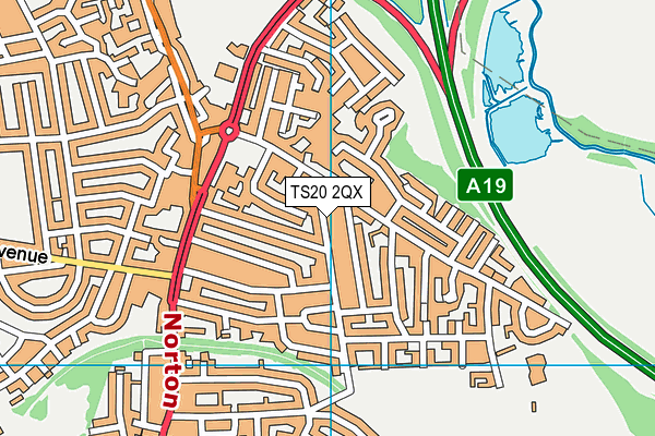 TS20 2QX map - OS VectorMap District (Ordnance Survey)