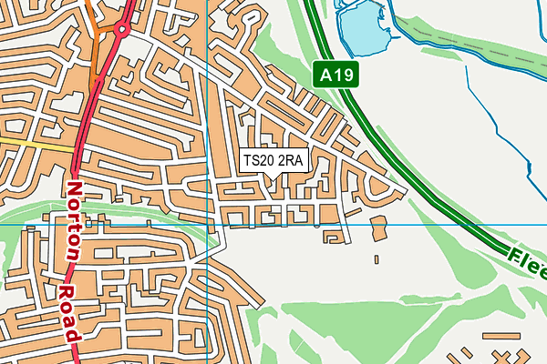 TS20 2RA map - OS VectorMap District (Ordnance Survey)