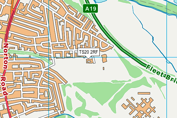 TS20 2RF map - OS VectorMap District (Ordnance Survey)