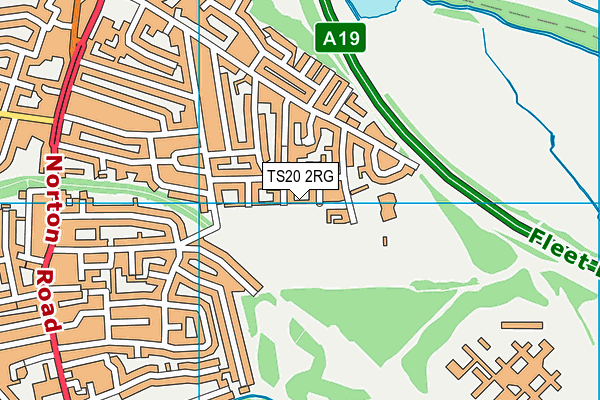 TS20 2RG map - OS VectorMap District (Ordnance Survey)