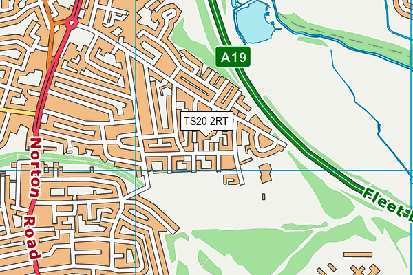 TS20 2RT map - OS VectorMap District (Ordnance Survey)