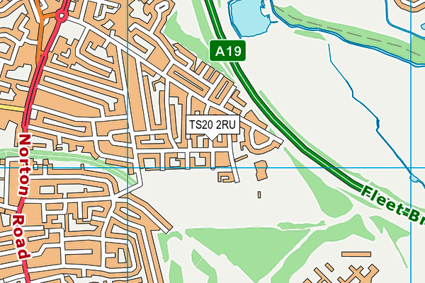 TS20 2RU map - OS VectorMap District (Ordnance Survey)