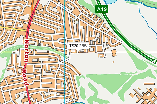 TS20 2RW map - OS VectorMap District (Ordnance Survey)