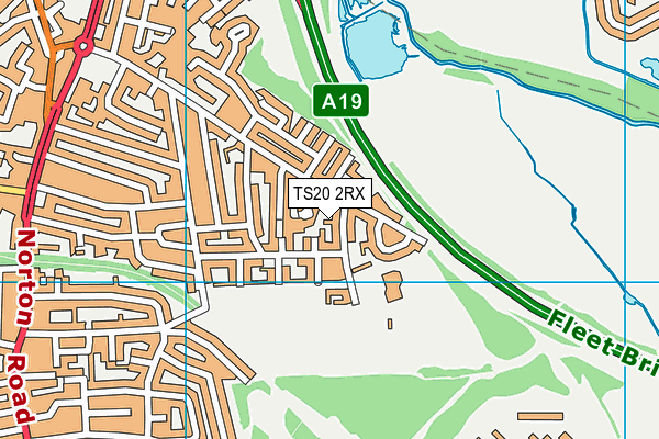TS20 2RX map - OS VectorMap District (Ordnance Survey)