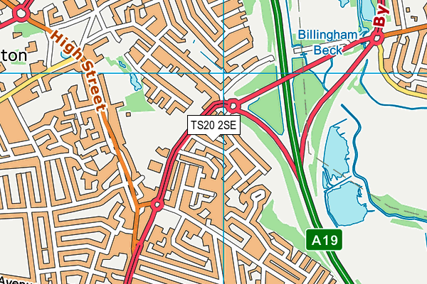 TS20 2SE map - OS VectorMap District (Ordnance Survey)