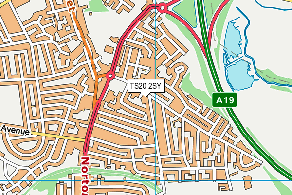 TS20 2SY map - OS VectorMap District (Ordnance Survey)