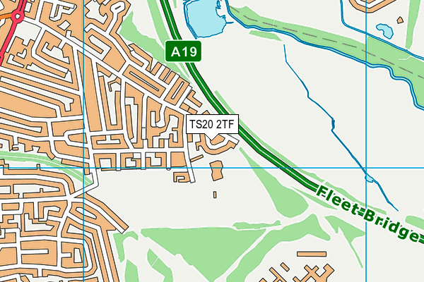 TS20 2TF map - OS VectorMap District (Ordnance Survey)