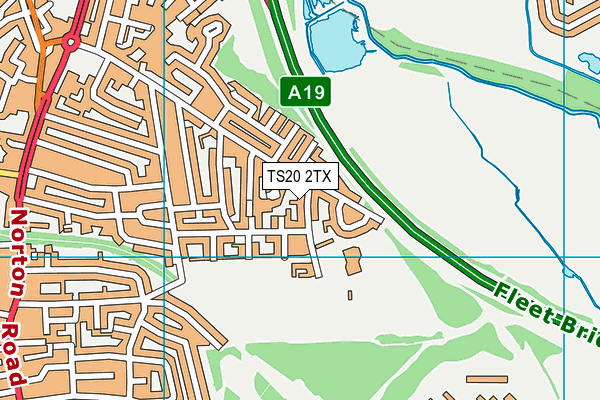 TS20 2TX map - OS VectorMap District (Ordnance Survey)
