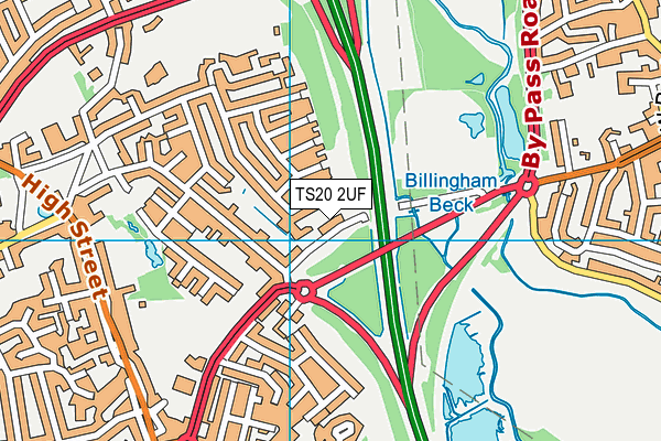 TS20 2UF map - OS VectorMap District (Ordnance Survey)