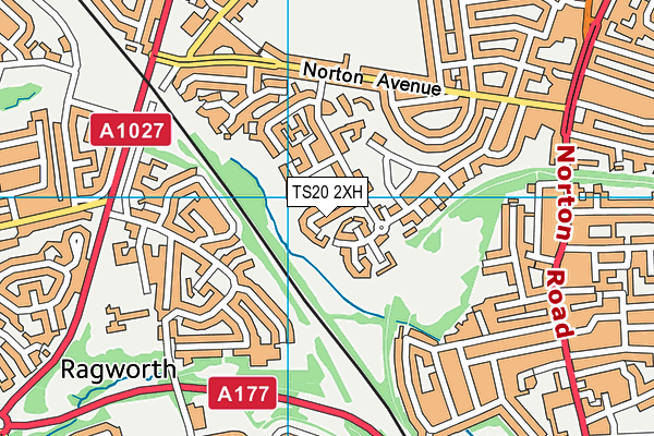 TS20 2XH map - OS VectorMap District (Ordnance Survey)