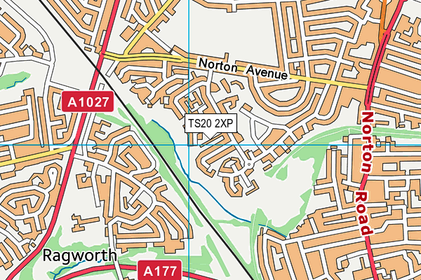 TS20 2XP map - OS VectorMap District (Ordnance Survey)