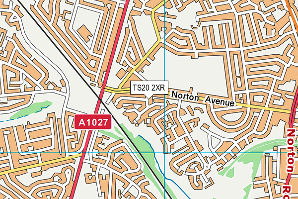 TS20 2XR map - OS VectorMap District (Ordnance Survey)