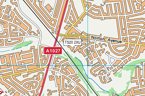TS20 2XU map - OS VectorMap District (Ordnance Survey)