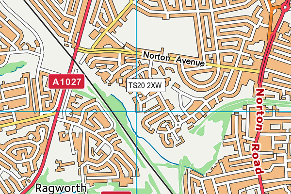 TS20 2XW map - OS VectorMap District (Ordnance Survey)