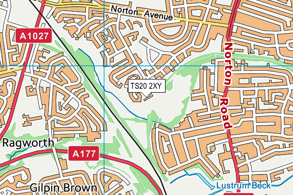 TS20 2XY map - OS VectorMap District (Ordnance Survey)