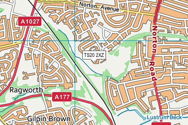 TS20 2XZ map - OS VectorMap District (Ordnance Survey)