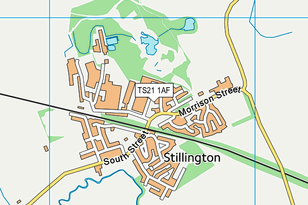 TS21 1AF map - OS VectorMap District (Ordnance Survey)