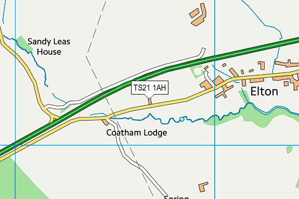 TS21 1AH map - OS VectorMap District (Ordnance Survey)