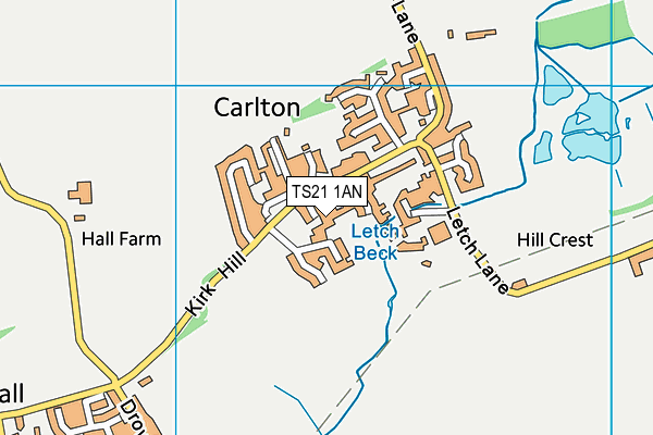 TS21 1AN map - OS VectorMap District (Ordnance Survey)