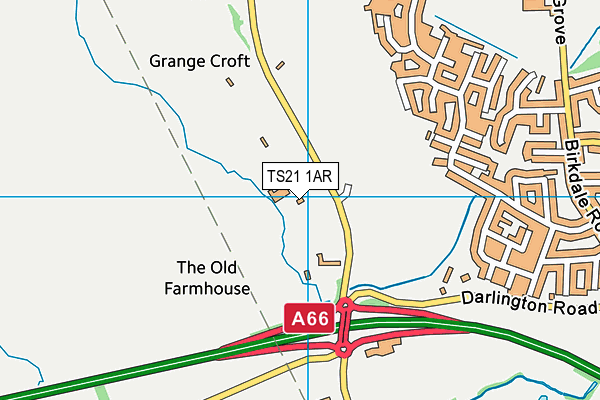 TS21 1AR map - OS VectorMap District (Ordnance Survey)